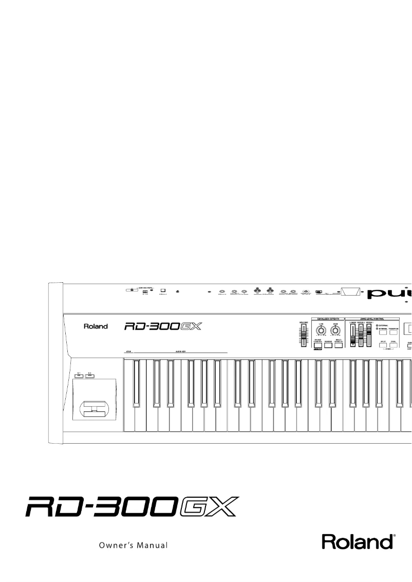 Page 1 of the manual User Manual Roland RD-300GX