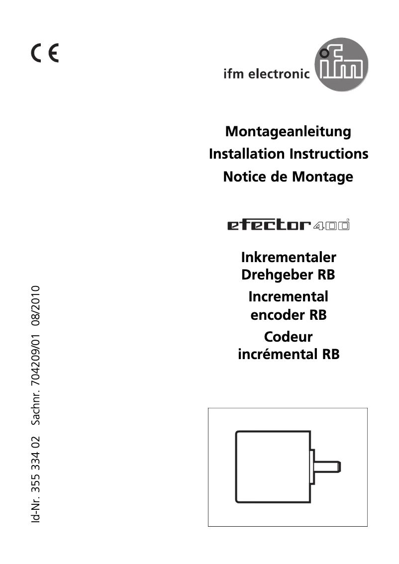 Page 1 of the manual User Manual IFM RB6003