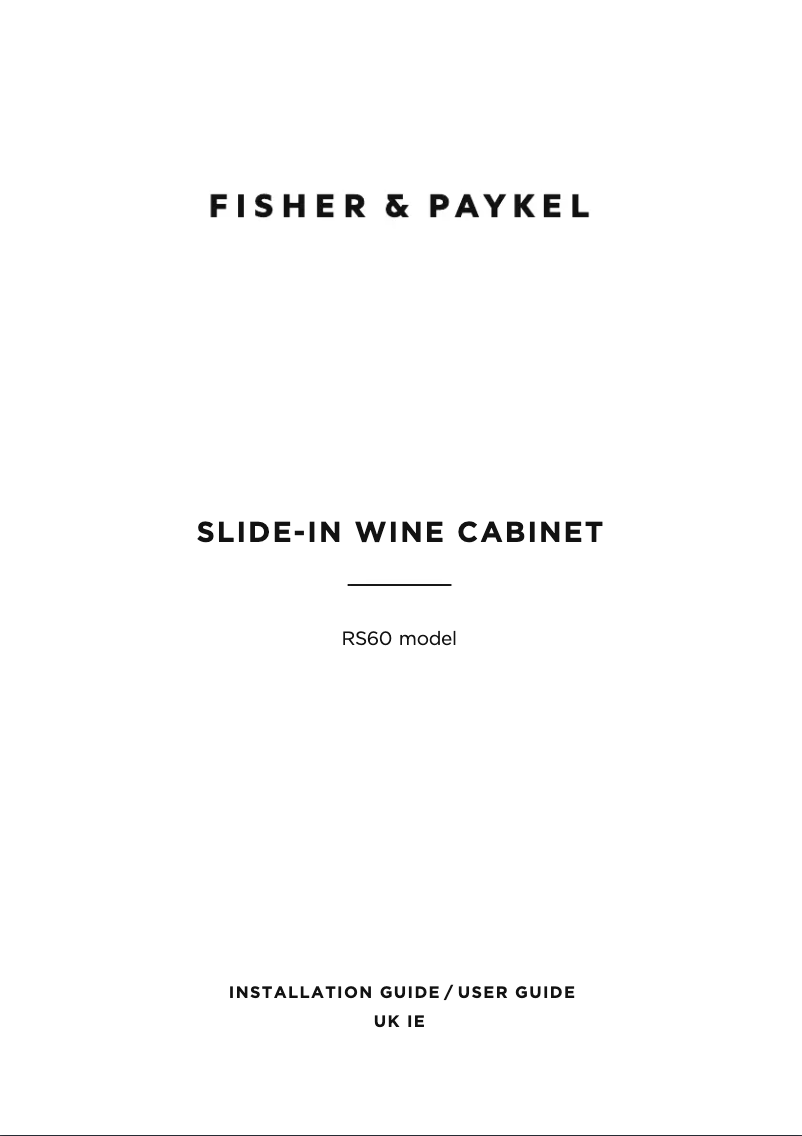 Page 1 of the manual User Manual Fisher & Paykel RS60RDWX2