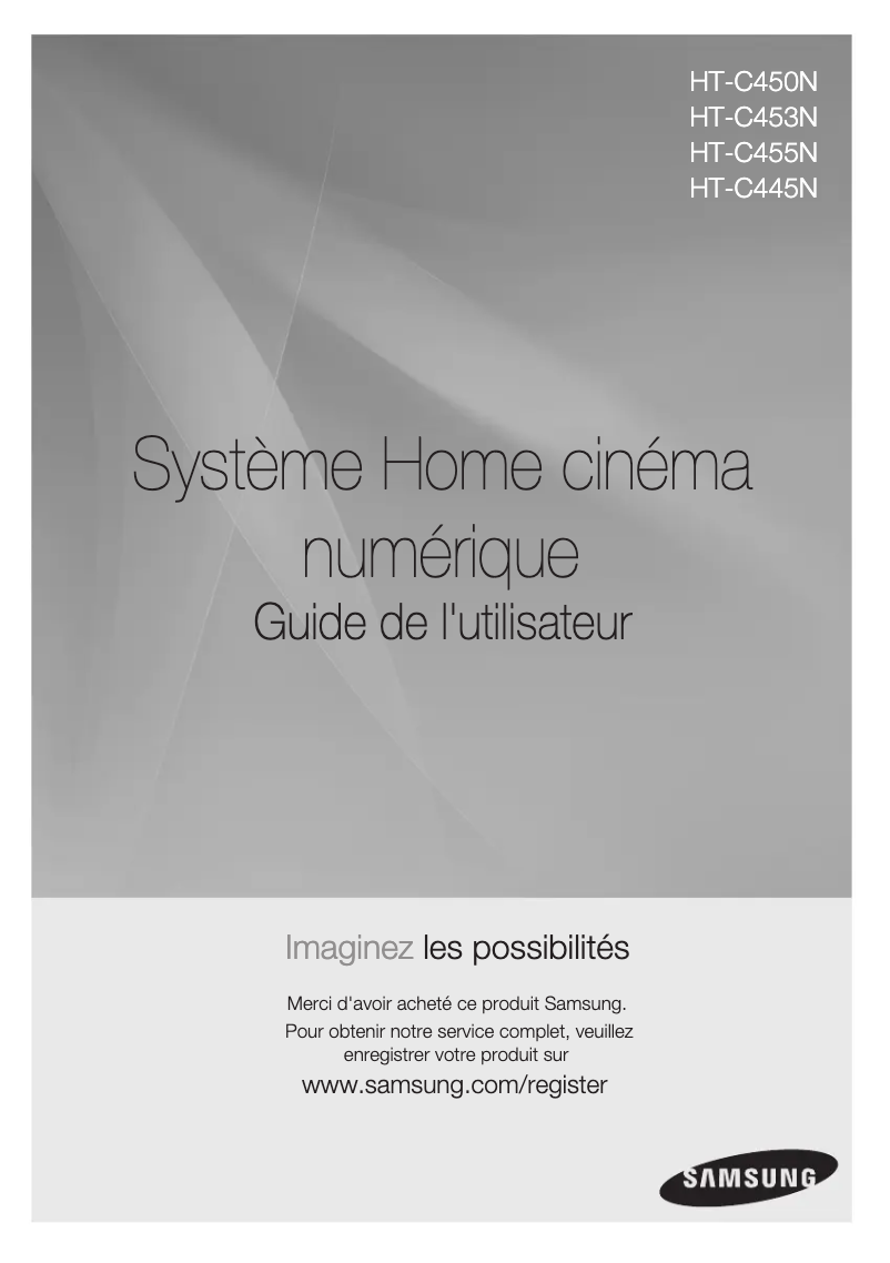 First page image of the manual for HT-C445N