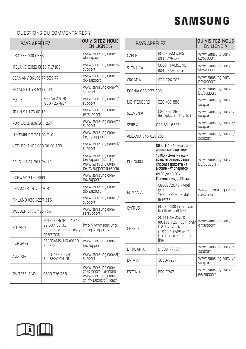 First page image of the manual for AM093MNQDEH/EU