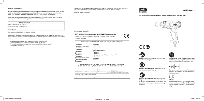 First page image of the manual for PXHDK-200U