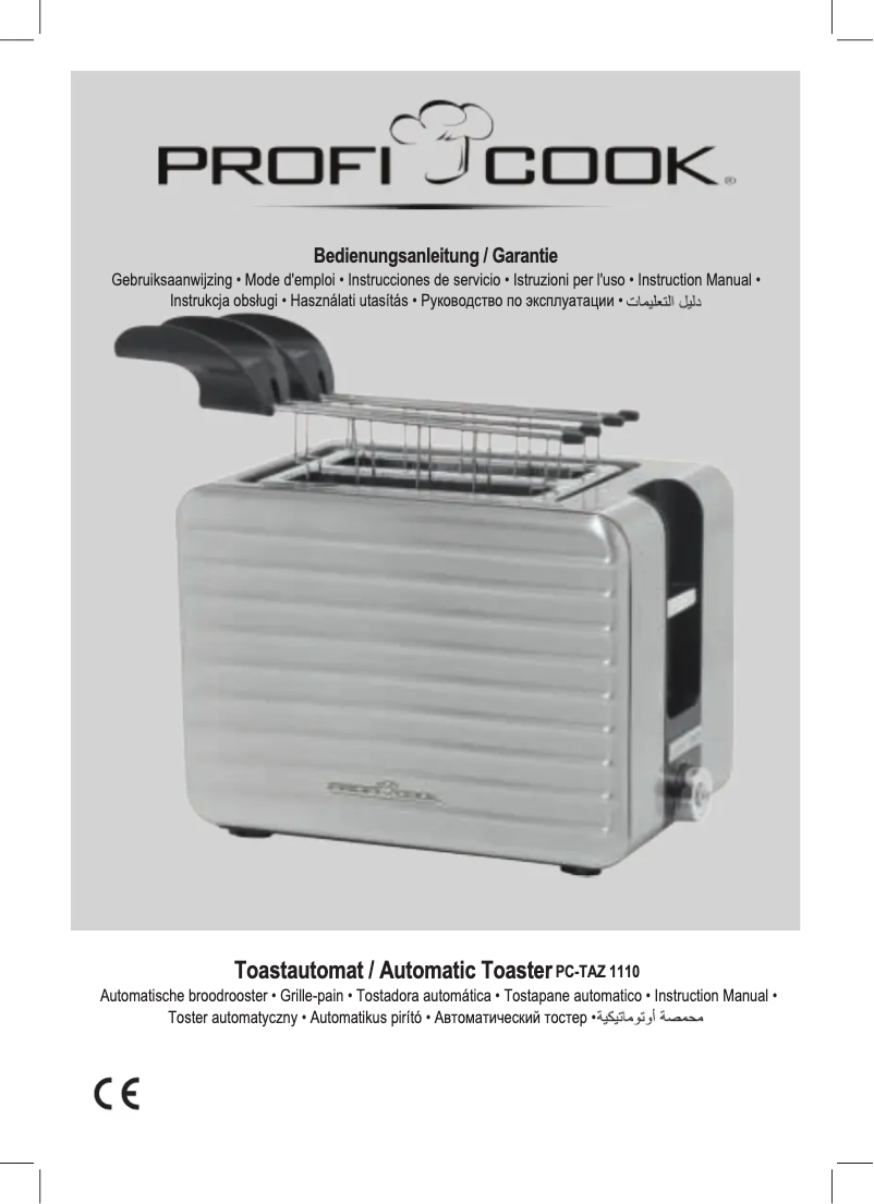 Page 1 de la notice Manuel utilisateur ProfiCook PC-TAZ 1110