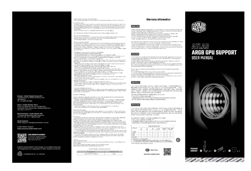 First page image of the manual for Atlas ARGB GPU Support