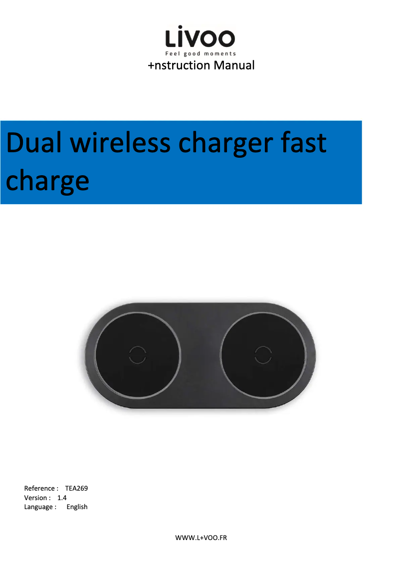 First page image of the manual for TEA269