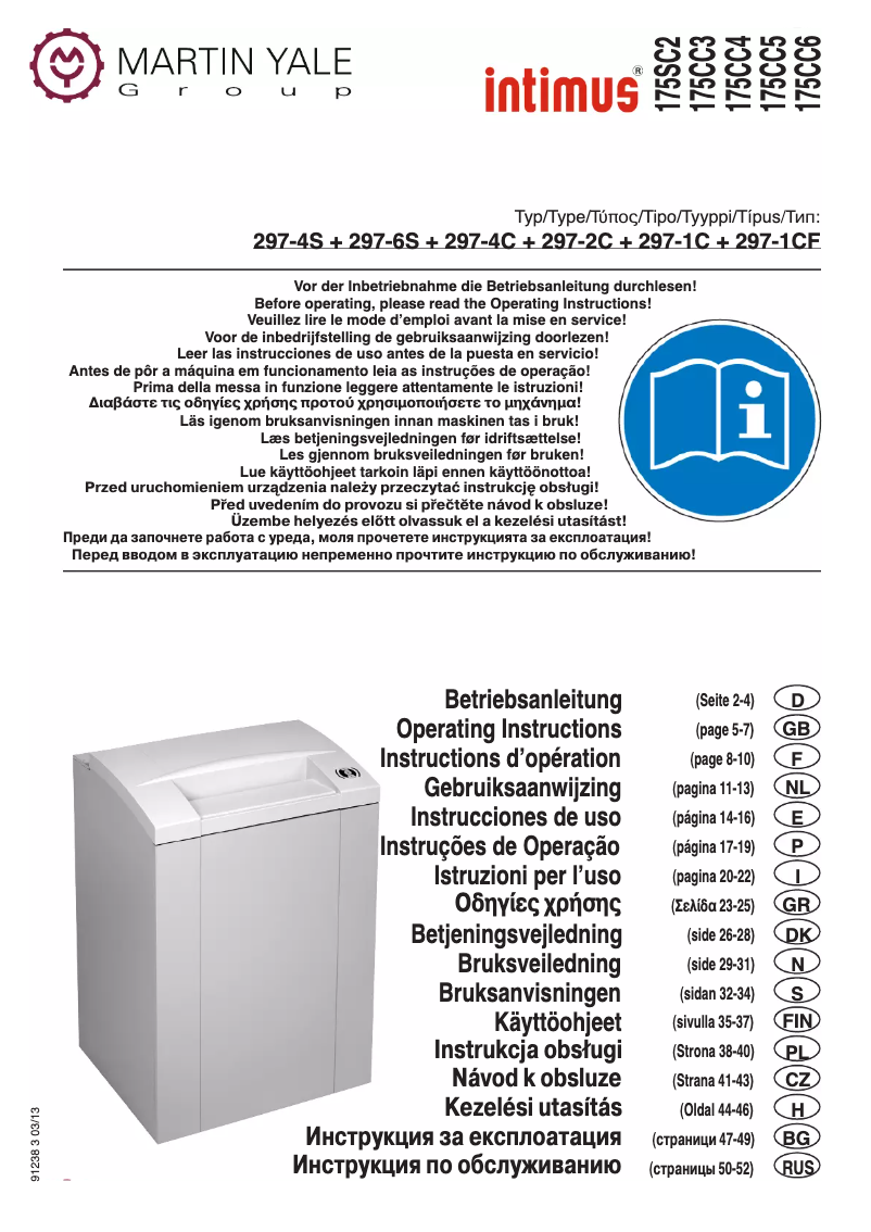 First page image of the manual for 175 SC2