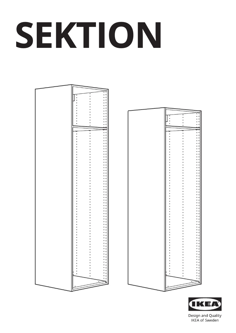 Page 1 of the manual User Manual Ikea SEKTION 804.997.31