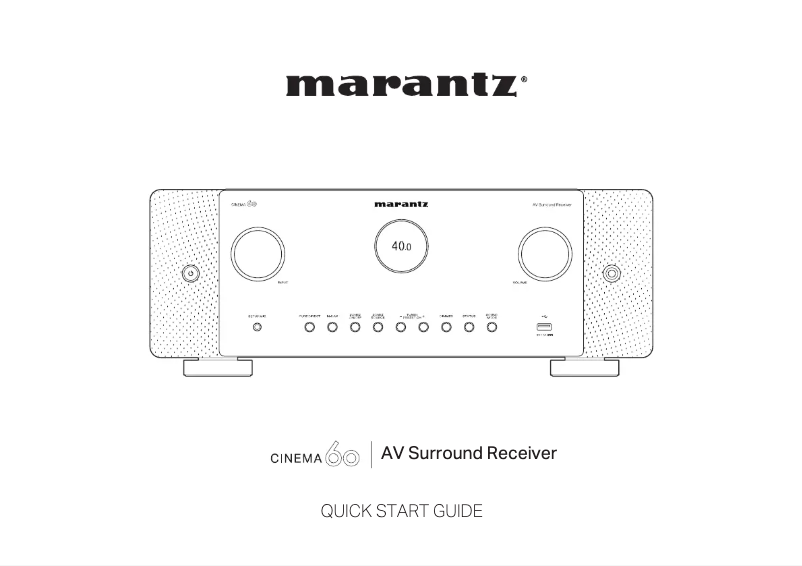 Page 1 of the manual Quick Start Guide Marantz Cinema 60