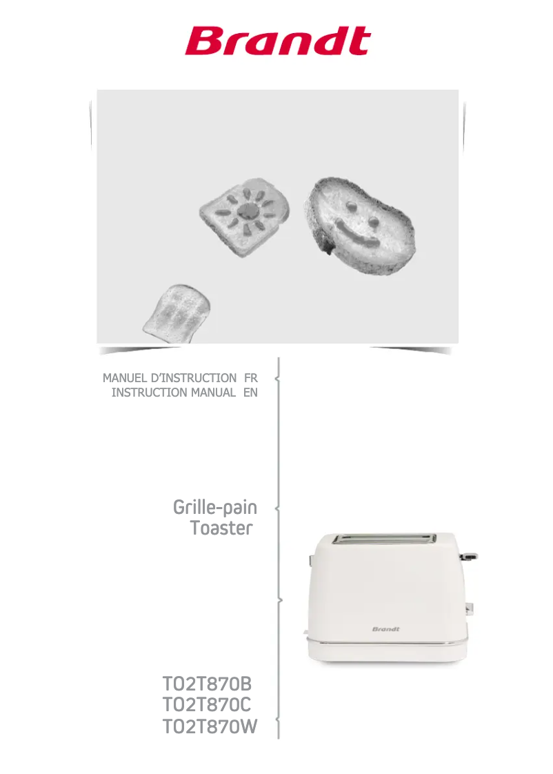 First page image of the manual for TO2T870W