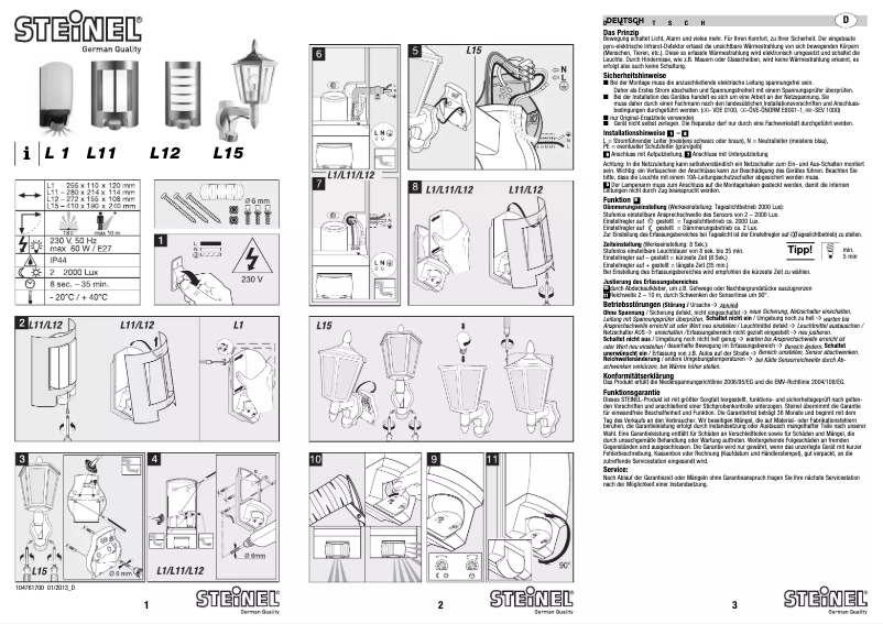 First page image of the manual for L15
