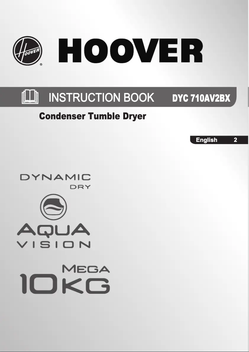First page image of the manual for DYC 710AV2BX-80N