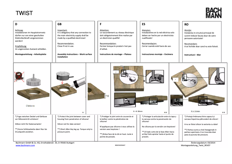 Page 1 of the manual User Manual Bachmann TWIST