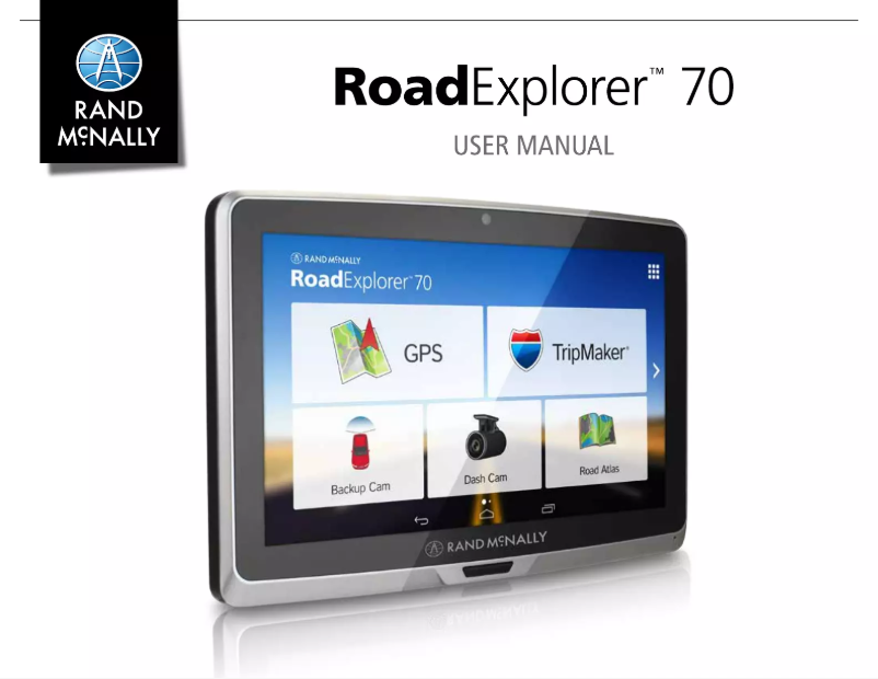 First page image of the manual for RoadExplorer 80