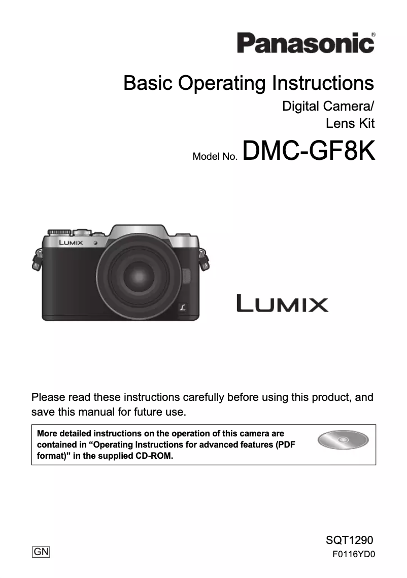First page image of the manual for Lumix DMC-GF8K