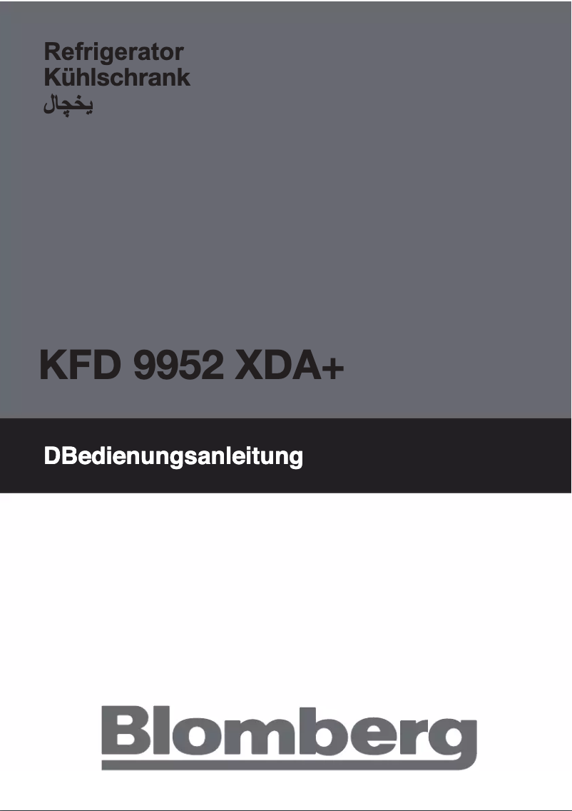 First page image of the manual for KFD 9952 XDA