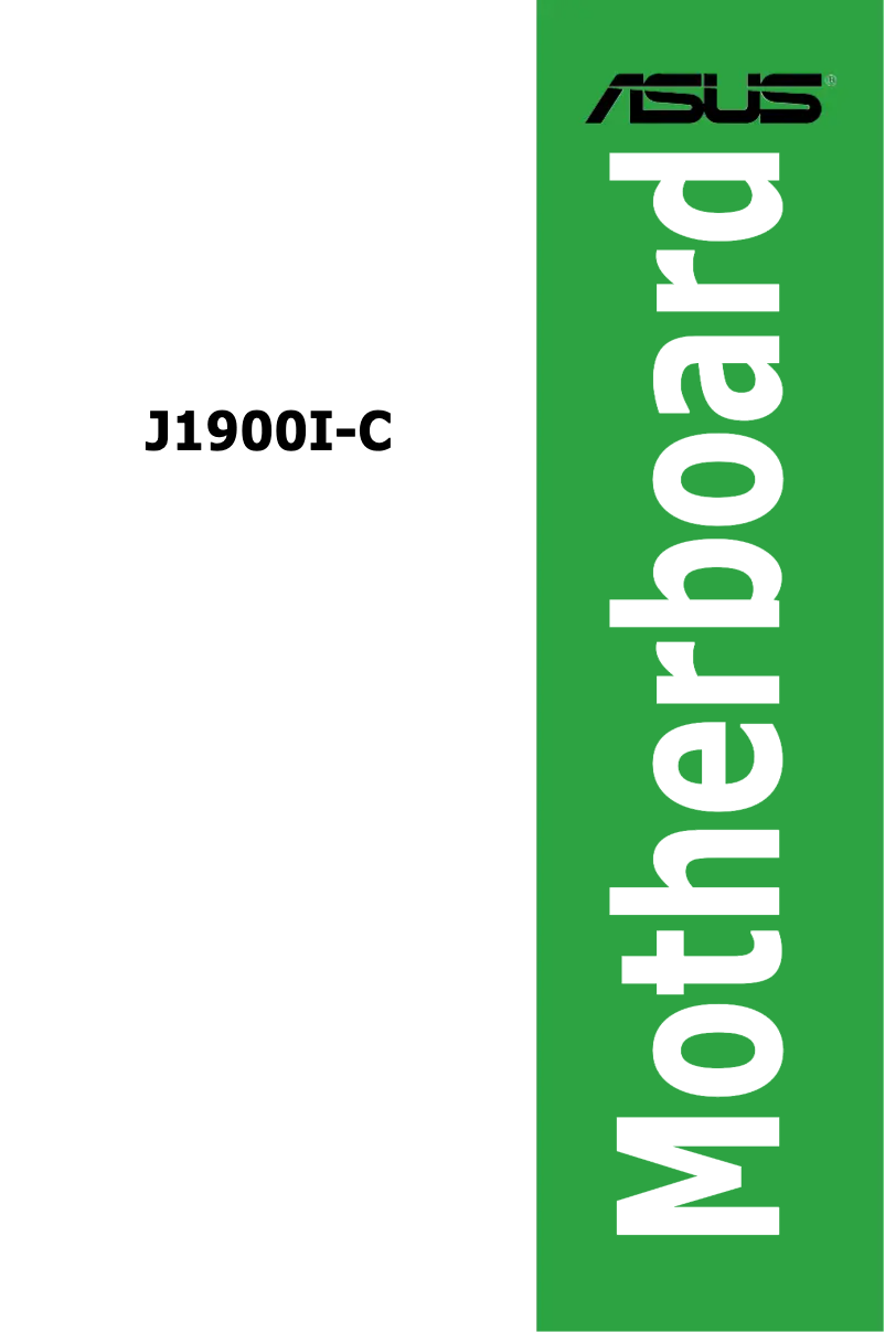 First page image of the manual for J1900I-C
