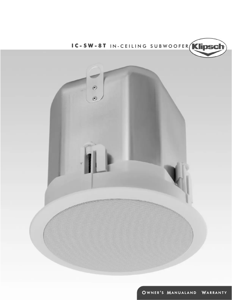 First page image of the manual for IC-SW-8T