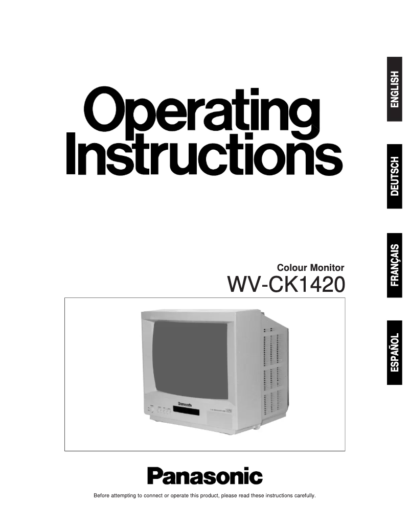 Page 1 of the manual User Manual Panasonic WV-CK1420