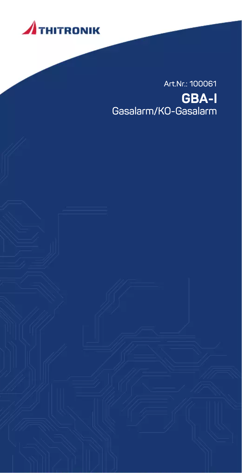 First page image of the manual for GBA-I