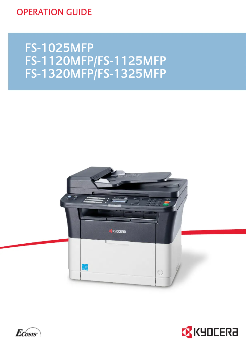 Page 1 of the manual User Manual Kyocera FS-1325MFP/KL3