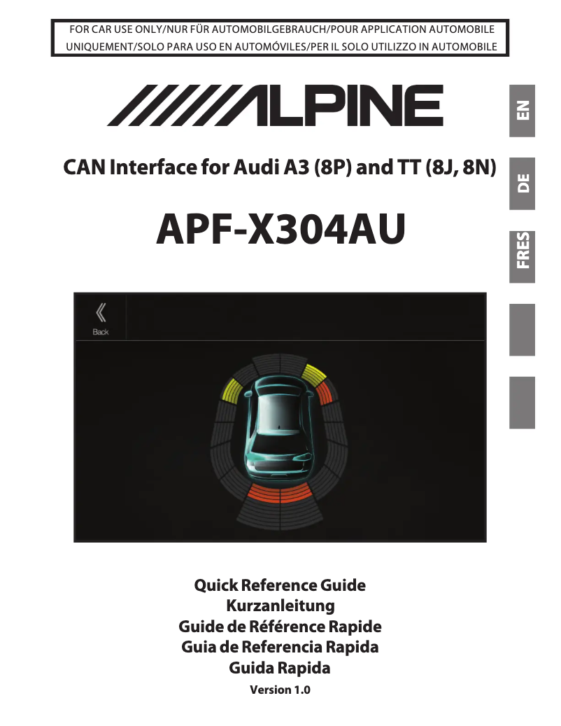 First page image of the manual for APF-X304AU