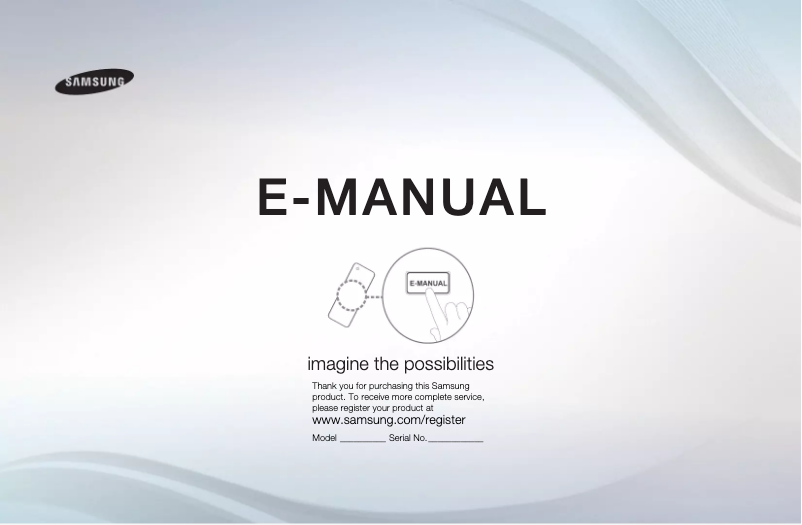 First page image of the manual for UE32D5005PW
