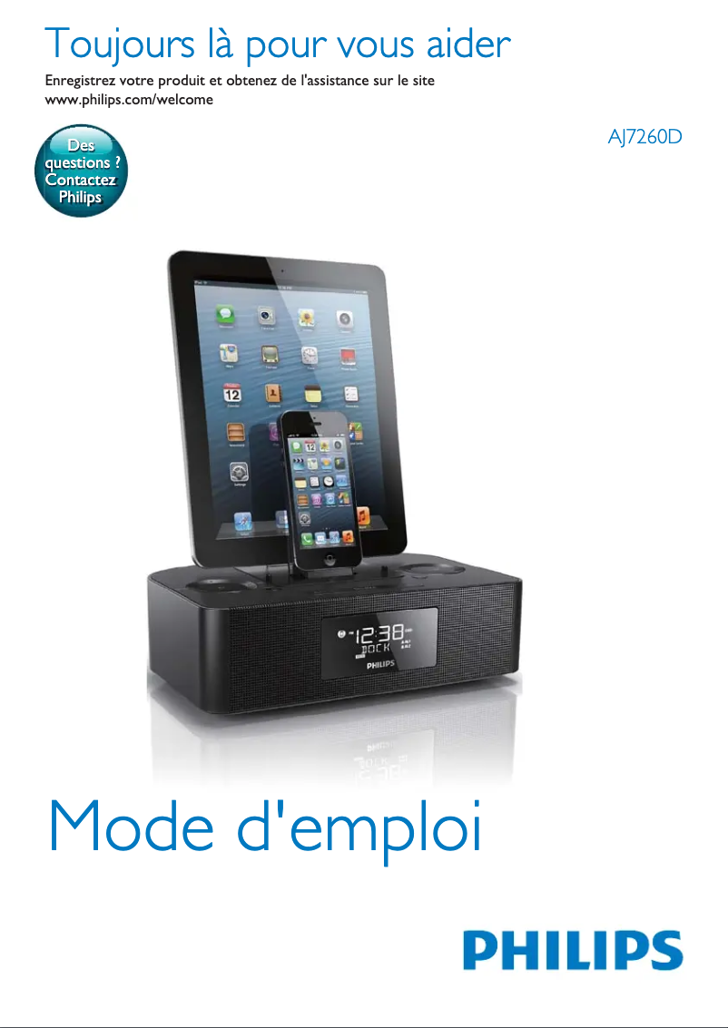 First page image of the manual for AJ7260D