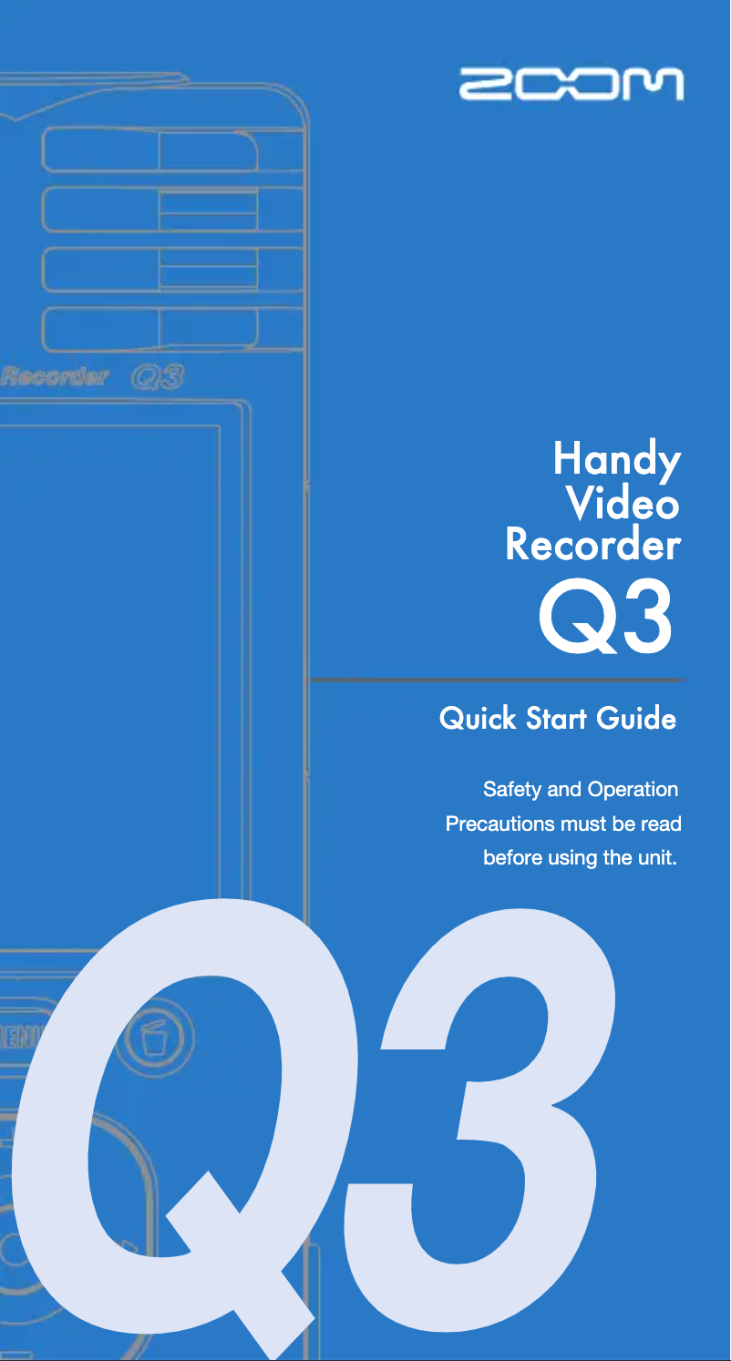 Image de la première page du manuel de l'appareil Q3