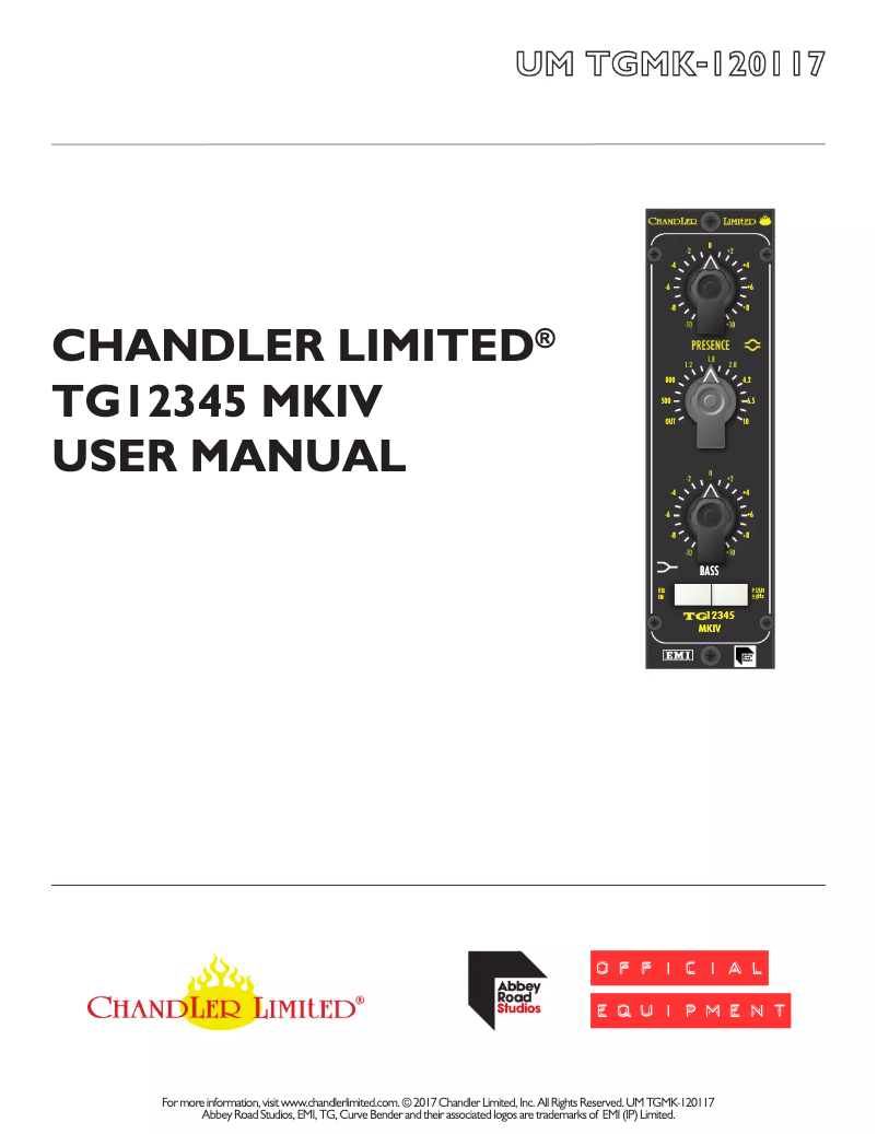 First page image of the manual for TG12345 MKIV