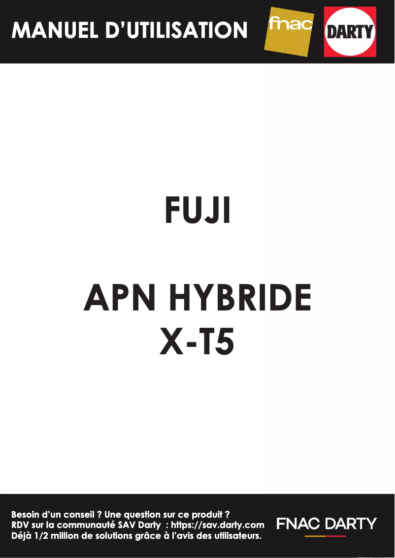 First page image of the manual for X-T5