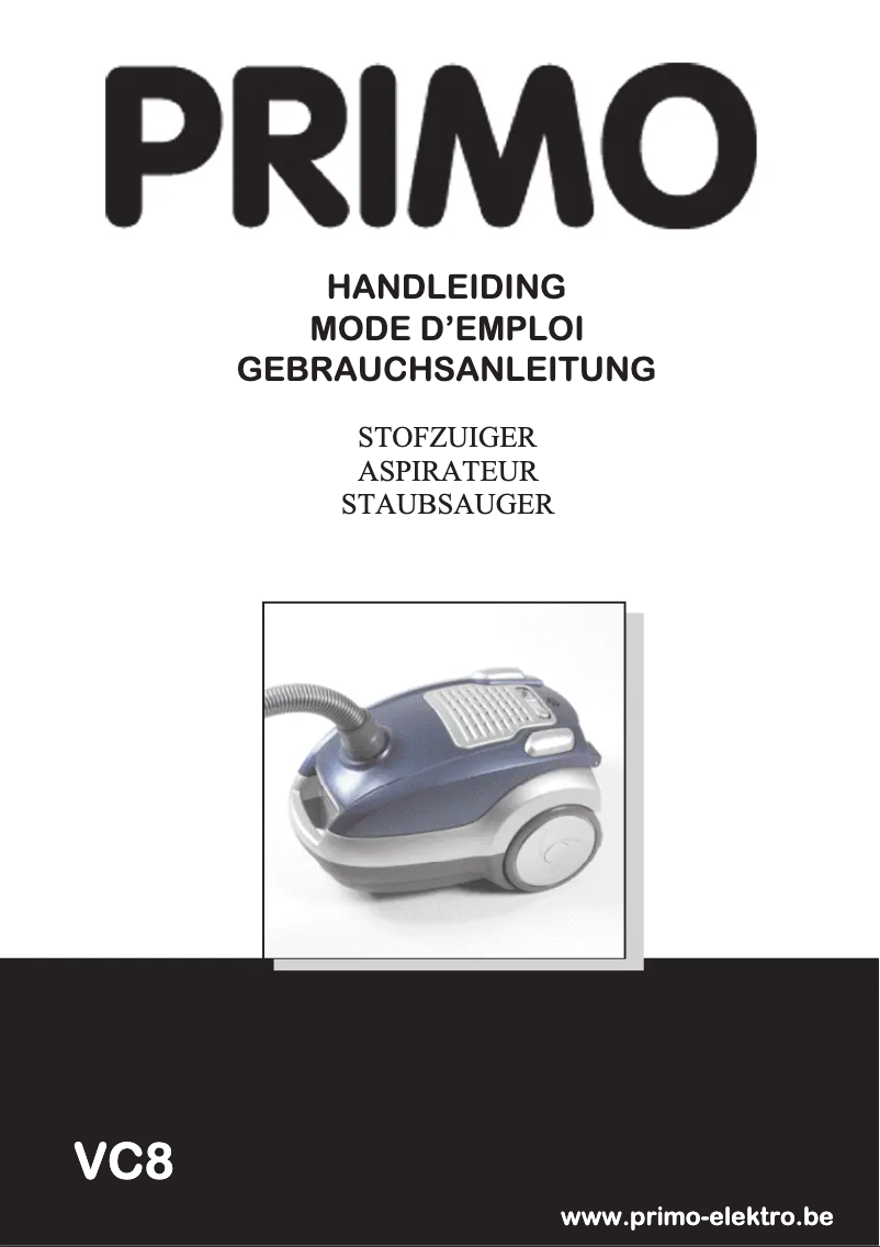 Page 1 of the manual User Manual Primo VC8