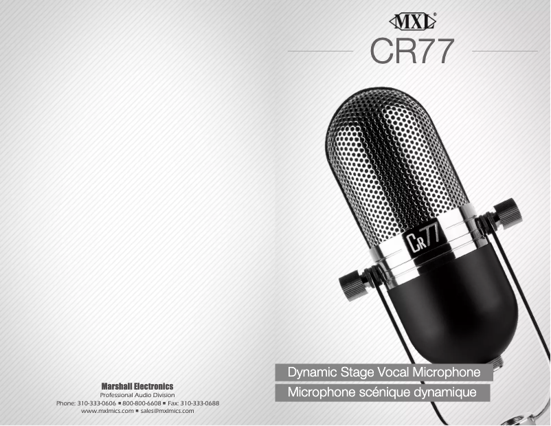 First page image of the manual for CR77