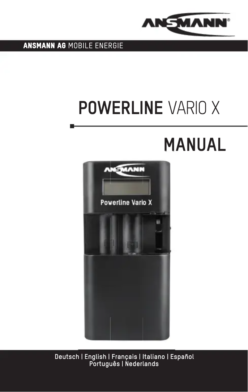 Page 1 of the manual User Manual Ansmann Powerline Vario X