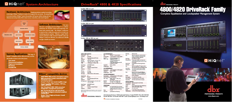 First page image of the manual for DriveRack 4800