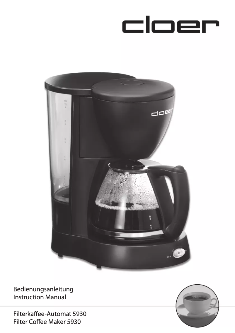 Page 1 of the manual User Manual Cloer 5930