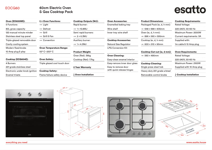 First page image of the manual for EOCG60