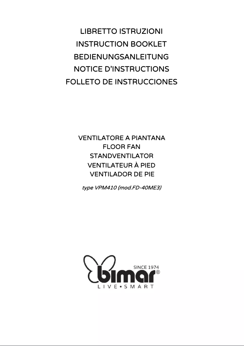Page 1 of the manual User Manual Bimar VPM410