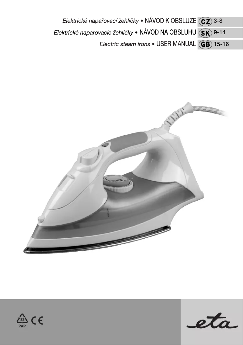 Page 1 of the manual User Manual Eta Marina