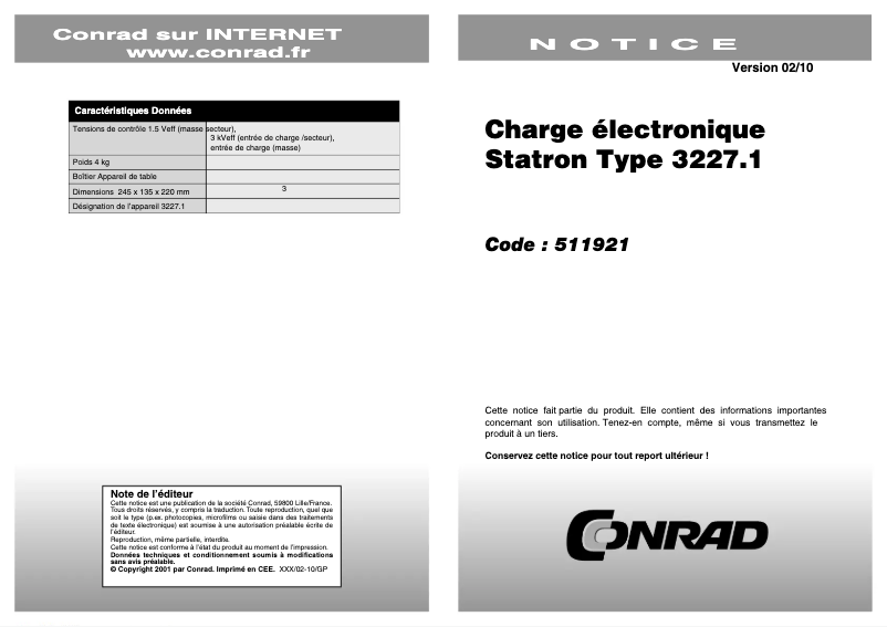 First page image of the manual for 3227.1