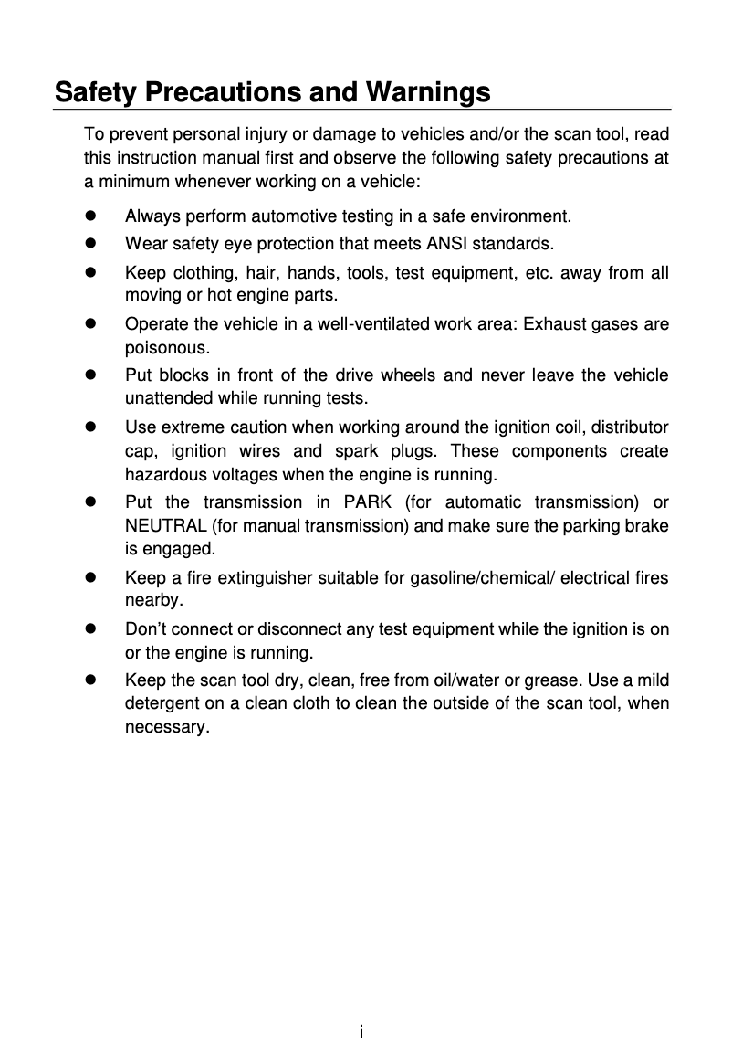 First page image of the manual for MOT Pro