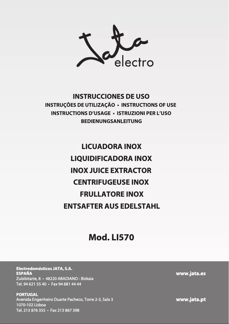 First page image of the manual for LI570