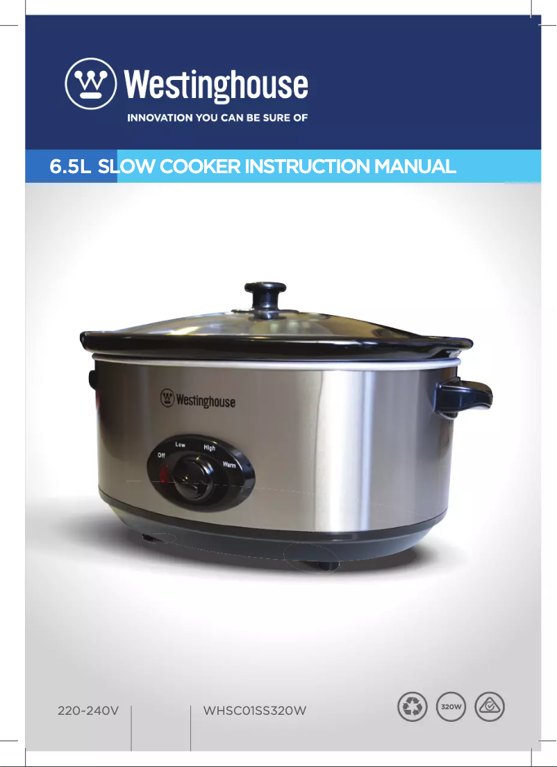 First page image of the manual for WHSC01SS