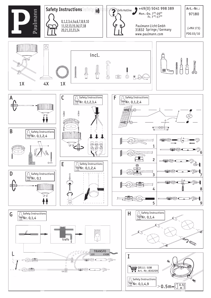 First page image of the manual for Powerline 971.80