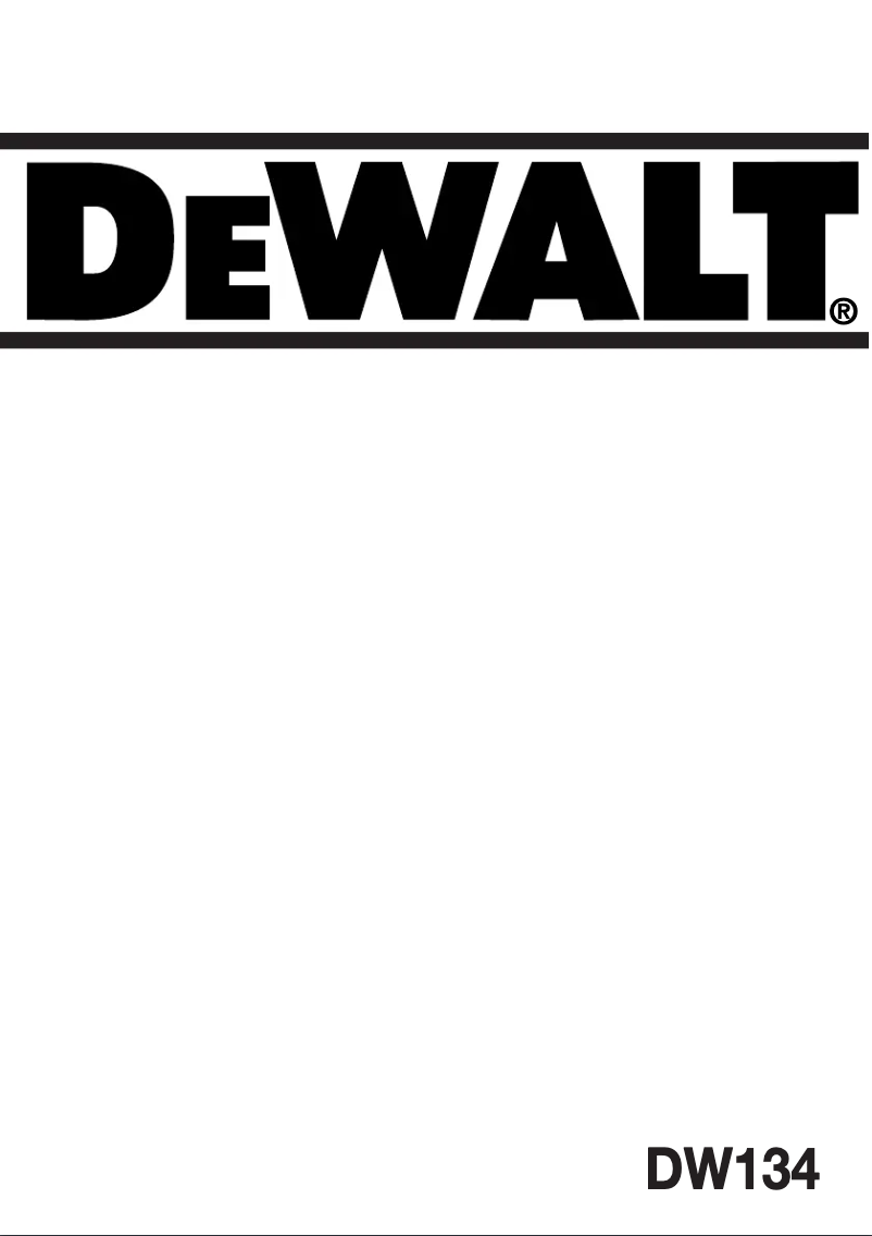 Page 1 of the manual User Manual DeWalt DW134