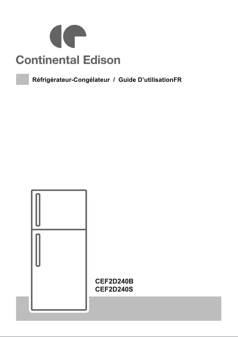 First page image of the manual for CEF2D240B