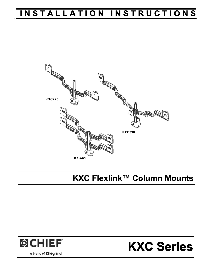 First page image of the manual for Kontour KXC220