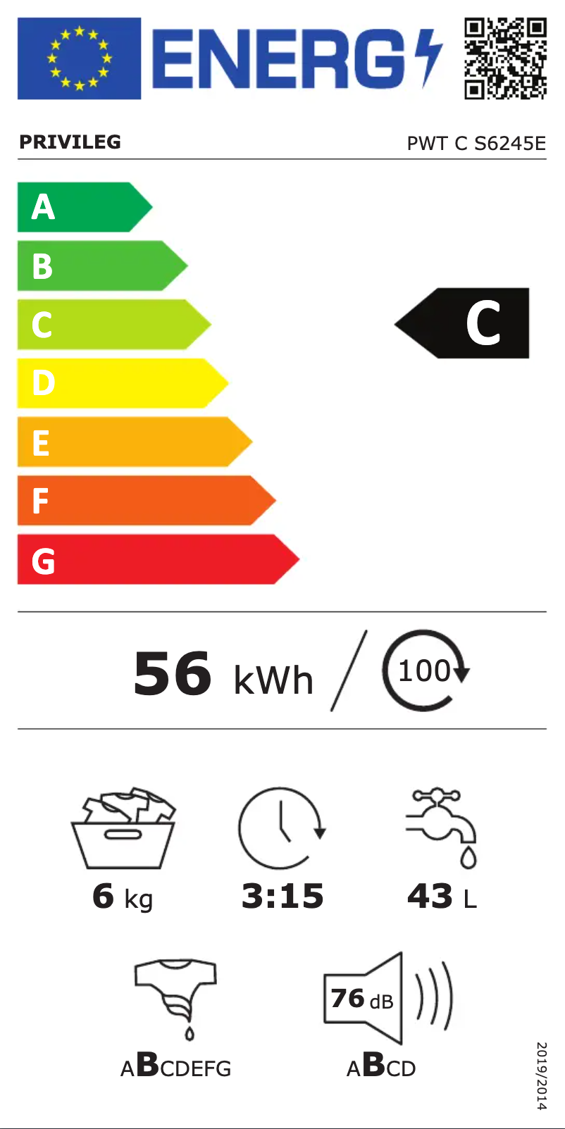 First page image of the manual for PWT C S6245E
