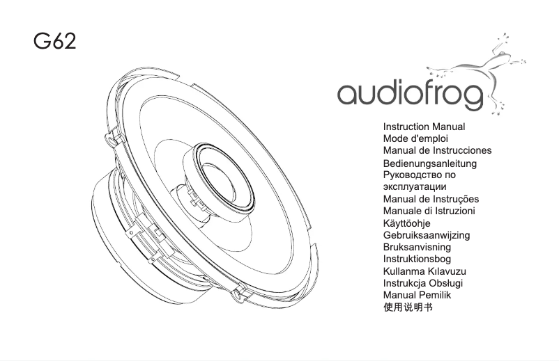 Page 1 of the manual User Manual Audiofrog G62