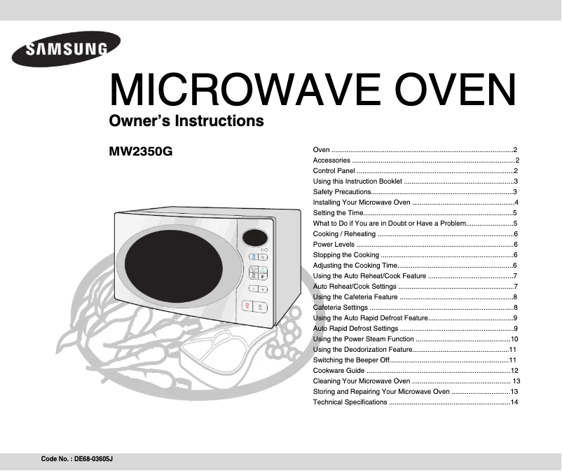 First page image of the manual for M2350G