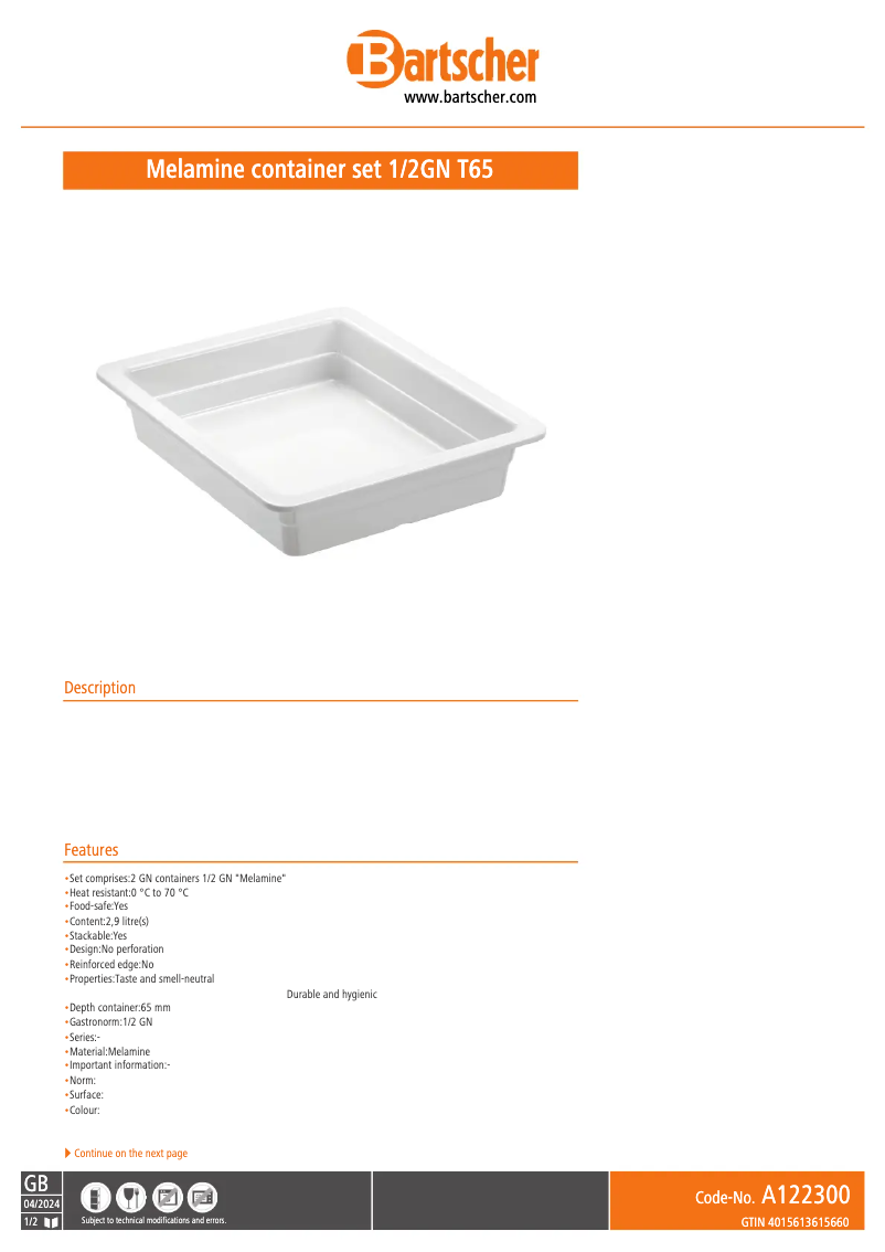 First page image of the manual for A122300